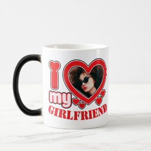 Mug Magique I Love My Girlfriend Photo Texte personnalisé