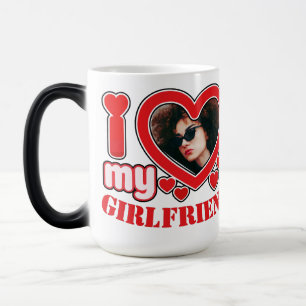 Mug Magique I Love My Girlfriend Photo Texte personnalisé