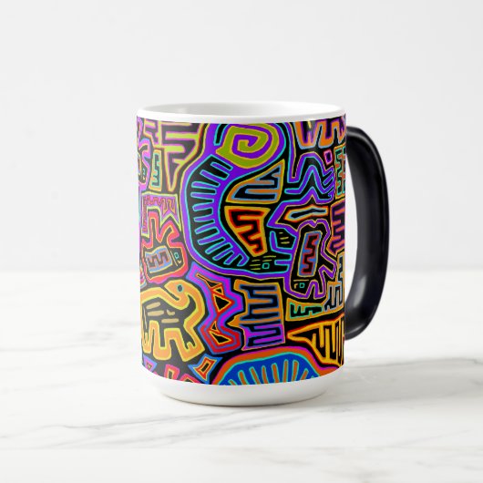 Mug Magique Île Mola Collage (Devant droit)