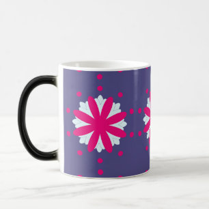 Mug Magique Illustration de formes florales violettes et roses