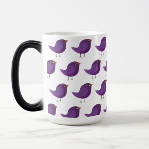 Mug Magique Illustration de petit oiseau violet mignon