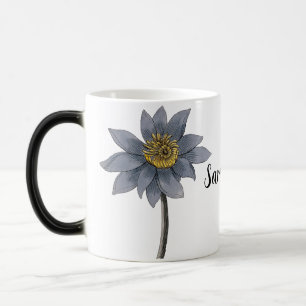 Mug Magique Illustration du lotus bleu dessiné à la main (PERS