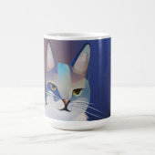 Mug Magique Illustration du soleil doré du chat bleu (Centre)