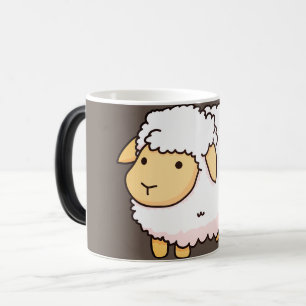 Mug Magique Illustration d'un animal mignon de mouton blanc