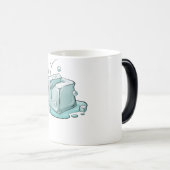 Mug Magique Illustration d'un cube de glace fissuré (Devant droit)