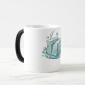 Mug Magique Illustration d'un cube de glace fissuré (Devant gauche)