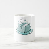 Mug Magique Illustration d'un cube de glace fissuré (Centre)