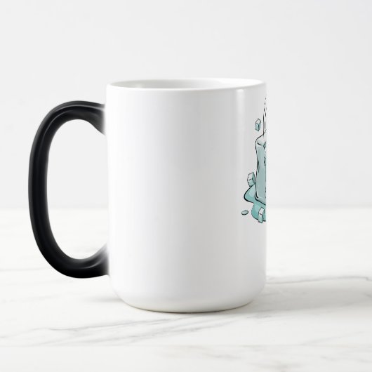 Mug Magique Illustration d'un cube de glace fissuré (Gauche)