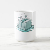 Mug Magique Illustration d'un cube de glace fissuré (Centre)