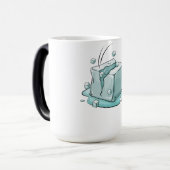 Mug Magique Illustration d'un cube de glace fissuré (Devant gauche)
