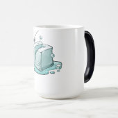 Mug Magique Illustration d'un cube de glace fissuré (Devant droit)