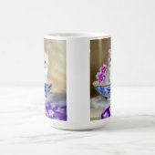 Mug Magique Illustration vintage de chaton blanc (Centre)