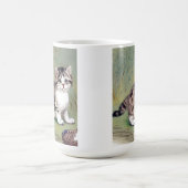 Mug Magique Illustration vintage de chaton rayé (Centre)