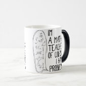 Mug Magique Im un professeur de maths naturellement j'ai des (Devant droit)