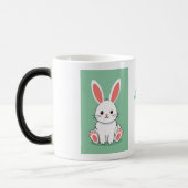 Mug Magique Image de lapin de Pâques blanc (Gauche)