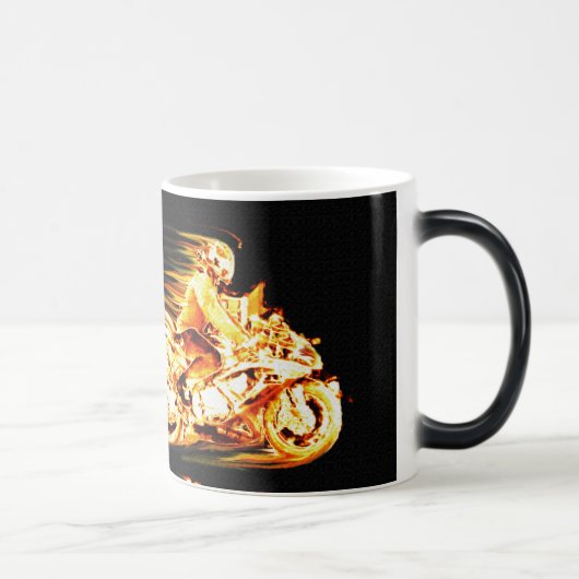 Mug Magique Imaginaire de motocyclette de feu (Droite)