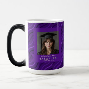 Mug Magique Impression à rayures grasses Collège Diplômé