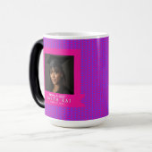 Mug Magique Impression chevron gras Diplômé universitaire (Devant gauche)