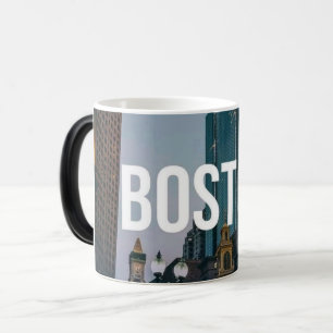 Mug Magique Impression de paysage urbain vintage de Boston - A