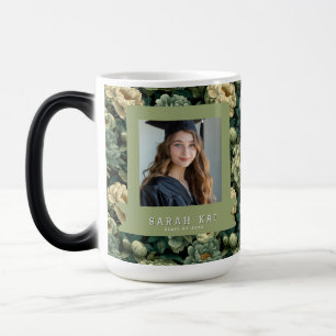 Mug Magique Impression de pivoines gras pour la remise de dipl