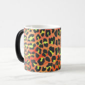 Mug Magique Impression léopard orange et jaune (Devant gauche)