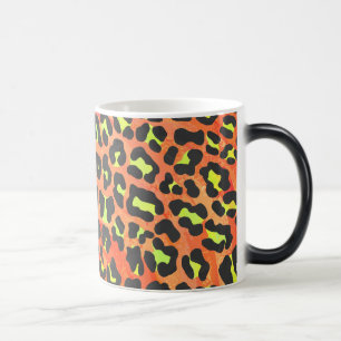 Mug Magique Impression léopard orange et jaune