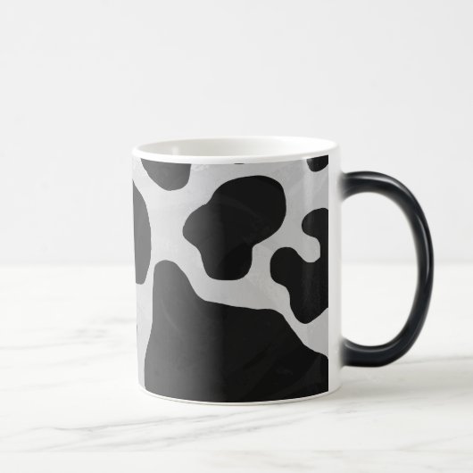 Mug Magique Impression noire et blanche de vache (Droite)