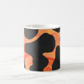 Mug Magique Impression noire et orange de vache (Centre)