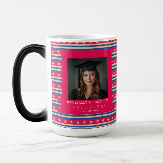 Mug Magique Impression rayure tendance Phd Grad (Gauche)