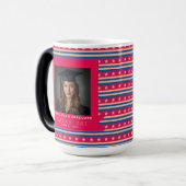 Mug Magique Impression rayure tendance Phd Grad (Devant gauche)
