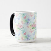 Mug Magique Impression sans couture de papillon élégant (Devant gauche)