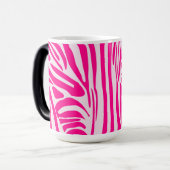 Mug Magique Impression zèbre rose (Devant gauche)