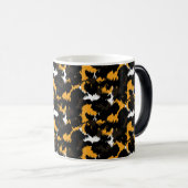 Mug Magique Imprimé Guépard Élégant Splash Fun Monogramme Pers (Devant droit)