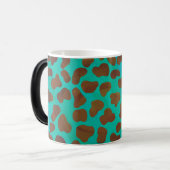 Mug Magique Imprimé marron et sarcelle Dalmatien (Devant gauche)