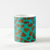 Mug Magique Imprimé marron et sarcelle Dalmatien (Centre)