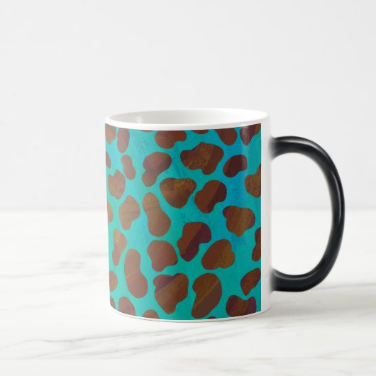 Mug Magique Imprimé marron et sarcelle Dalmatien (Droite)