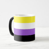 Mug Magique Indicateur de fierté non binaire (Devant gauche)