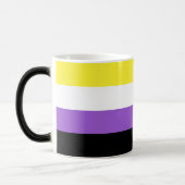 Mug Magique Indicateur de fierté non binaire (Gauche)