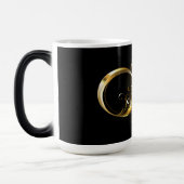 Mug Magique Infinité avec plume de paon doré (Gauche)