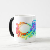 Mug Magique Infinity avec Rainbow Jellyfish (Devant gauche)