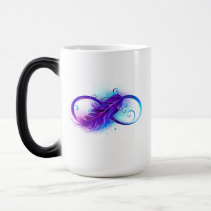 Mug Magique Infinity with purple feather