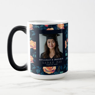 Mug Magique Infirmière certifiée à motif de rose élégant