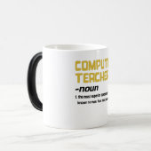 Mug Magique Informatique Enseignant L'Espèce La Plus Supérieur (Devant gauche)