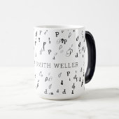 Mug Magique Initiales élégantes & nom Typographie (Devant droit)