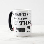 Mug Magique Interdire les plaisanteries de bonker rires et le  (Devant gauche)