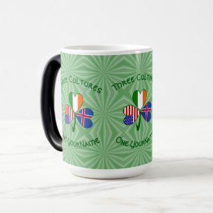 Mug Magique Islande Irlande États-Unis Trèfle Drapeau Personna