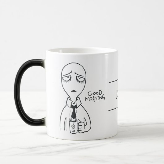 Mug Magique J'adore mon travail. Humoristique (Gauche)