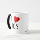 Mug Magique J'aime 305 Miami (Devant gauche)