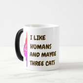 Mug Magique J'aime chat qui regarde le baseball (Devant gauche)