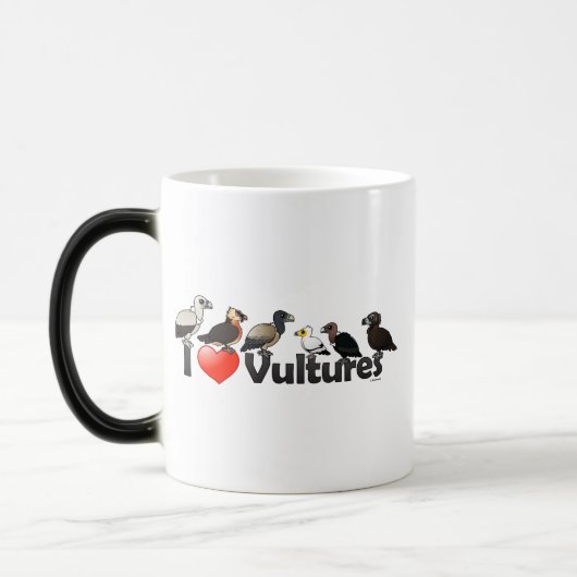 Mug Magique J'aime des vautours (l'Eurasie) (Gauche)